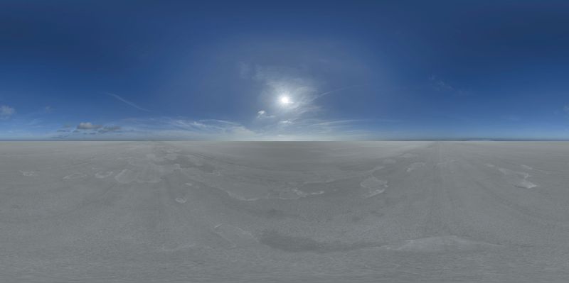 Endless Salt Flats under Clear Skies HDRi Maps and Backplates
