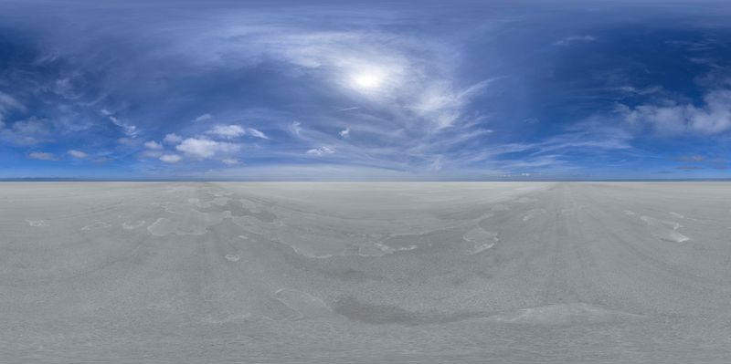 Endless Salt Flats Under Open Skies HDRi Maps and Backplates