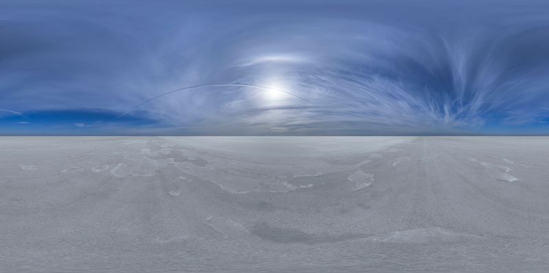 Endless Salt Flats Under a Vast Skydome HDRi Maps and Backplates