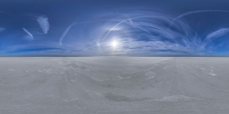 The Endless Salt Lake: Sunlit Open Space HDRi Maps and Backplates