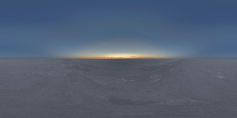 Endless Skydome over a Salt Lake Landscape HDRi Maps and Backplates
