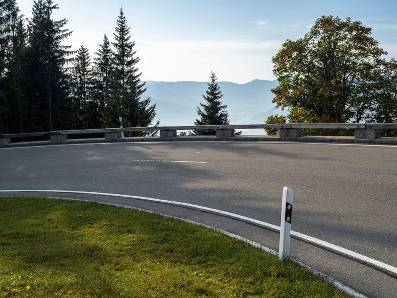 Europe: Asphalt Road in Highland Nature HDRi Maps and Backplates