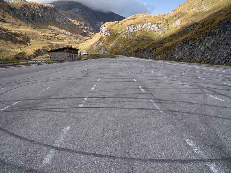 Europe: Open Space Landscape with Asphalt Road HDRi Maps and Backplates