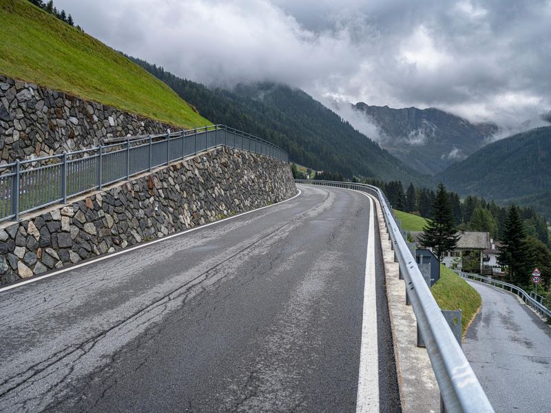 Europe Road Trip: Grey Sky and Mountain Landscape HDRi Maps and Backplates