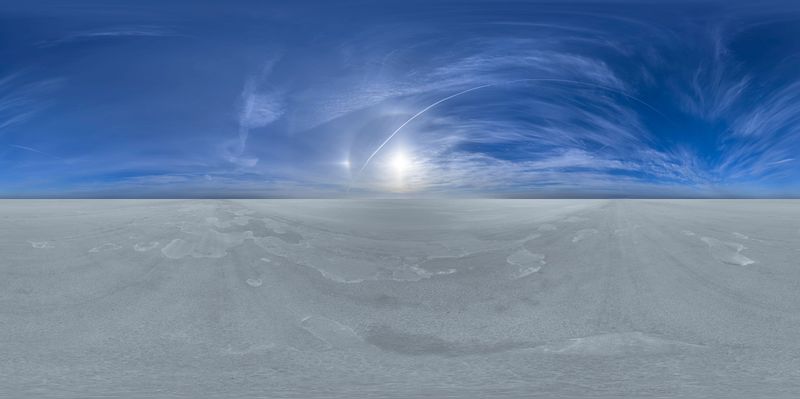 Expansive Salt Flats Beneath a Sunny Sky HDRi Maps and Backplates