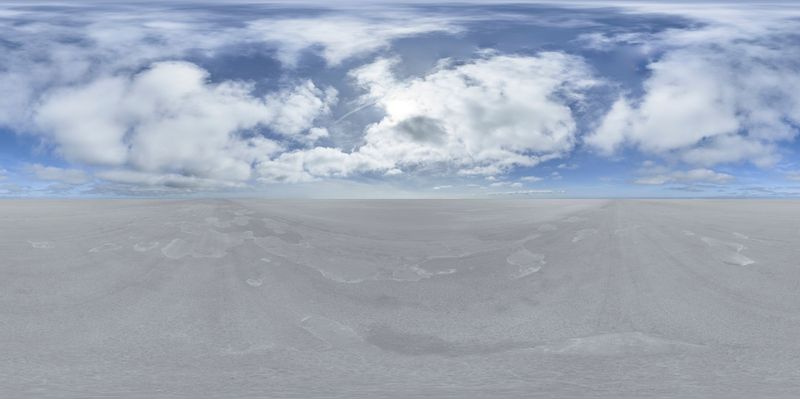 Expansive Salt Flats Under a Bright Sky Dome HDRi Maps and Backplates