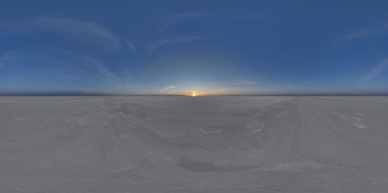 Expansive Salt Flats Under a Skydome HDRi Maps and Backplates