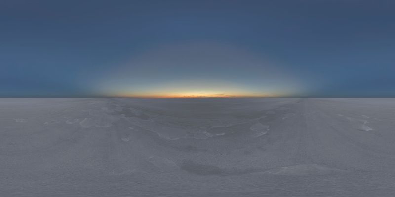 Expansive Salt Lake at Dawn Under Clear Skies HDRi Maps and Backplates