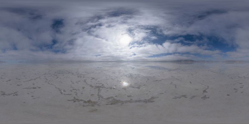 Expansive Salt Lake in Utah HDRi Maps and Backplates