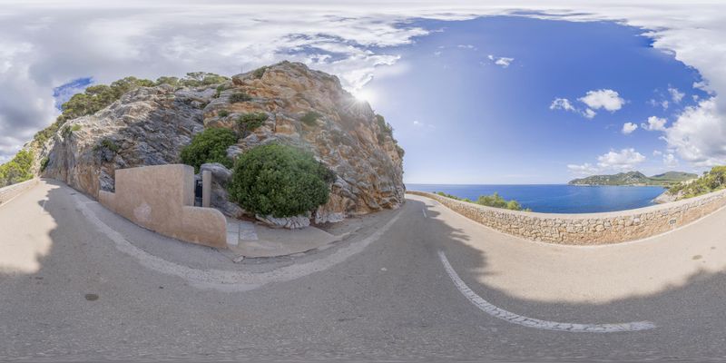 Coastal Road of Mallorca, Spain HDRi Maps and Backplates