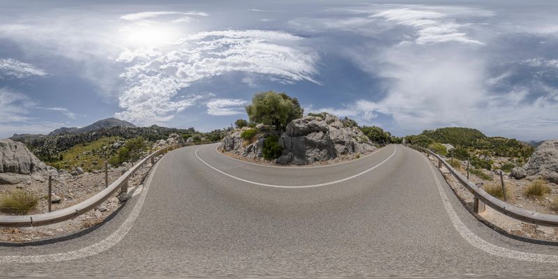 Mountain Range in Mallorca, Spain HDRi Maps and Backplates