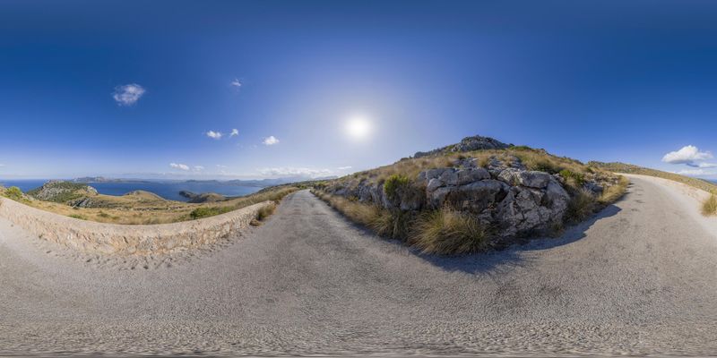 Coastal Road to Heaven in Mallorca HDRi Maps and Backplates
