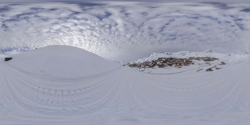 A Winter Wonderland in the French Alps HDRi Maps and Backplates