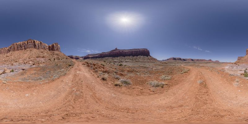 Scenic Utah Desert Landscape with Red Rocks and Mountains HDRi Maps and ...
