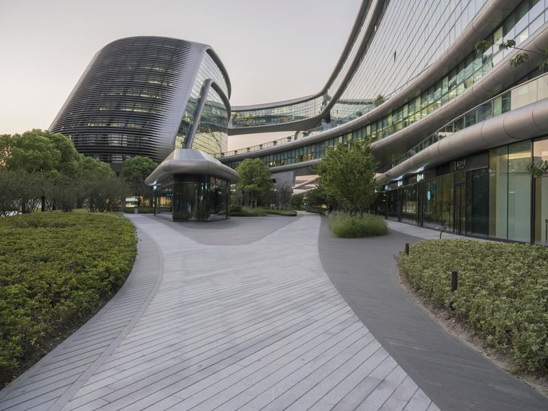 Futuristic Office Building in Shanghai, China