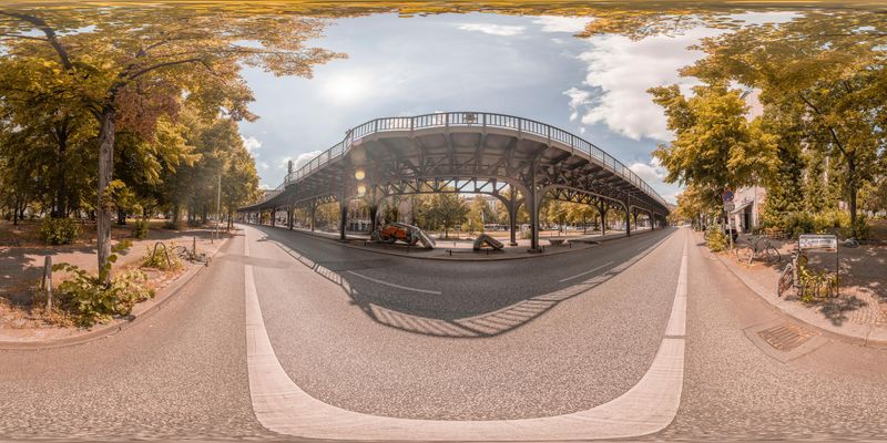 German Bridge: An Icon of Urban Design in a Metropolitan Area HDRi Maps ...