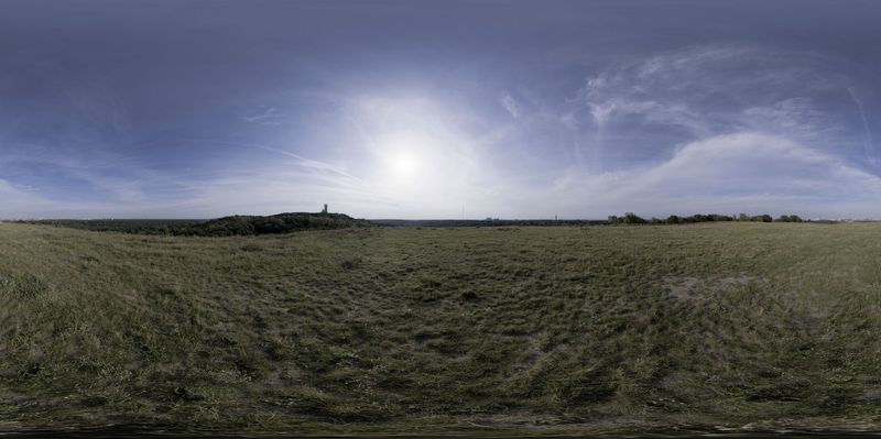 German Rural Hills and Valleys Under the Clouds HDRi Maps and Backplates