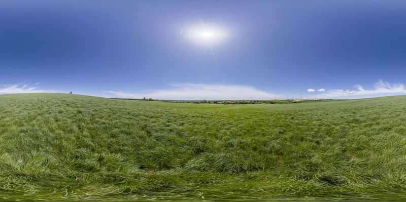 Germany Rural Landscape: An Empty Field HDRi Maps and Backplates