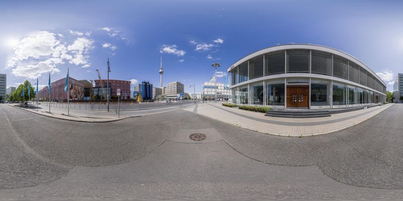 Germany's Corporate Headquarters: A Clear Sky Day HDRi Maps and Backplates