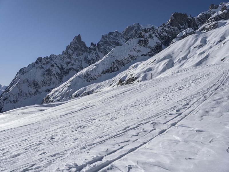 Glacial Mountain Range in Europe with Clear Sky HDRi Maps and Backplates
