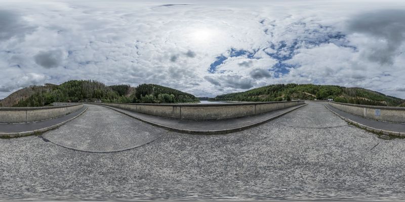 Gloomy Rural Germany Landscape HDRi Maps and Backplates