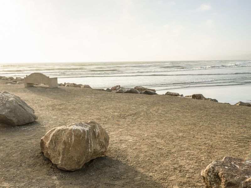 Gloomy Sunrise Over Elevated California Coast HDRi Maps and Backplates
