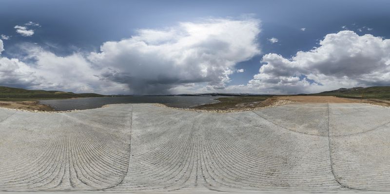 Gloomy Utah Rural Coastal Landscape HDRi Maps and Backplates
