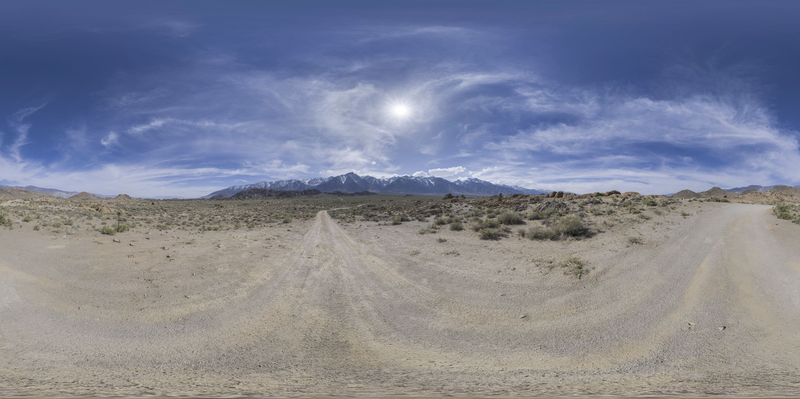 Gravel Roads of Alabama Hills, USA HDRi Maps and Backplates