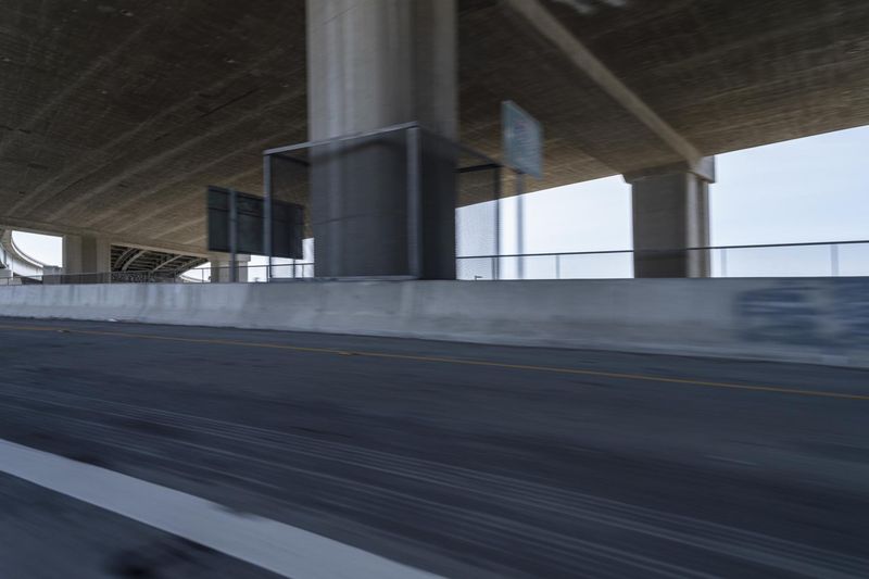 Grey Highway Bridge and Concrete Road HDRi Maps and Backplates