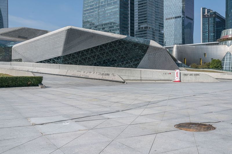 Guangzhou's Modern Cityscape: Open Urban Spaces HDRi Maps and Backplates