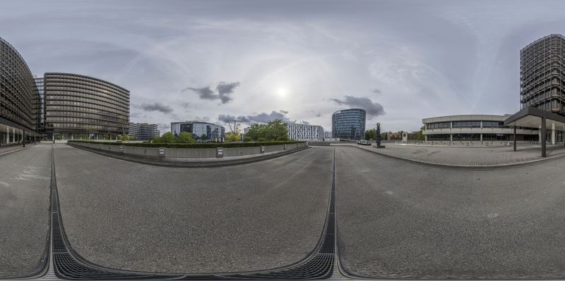 Hamburg, Deutschland: Modern Architecture Overview HDRi Maps and Backplates