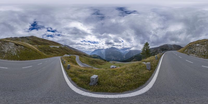 Highland Landscape: A Scenic Drive on Austria's Mountain Road HDRi Maps ...