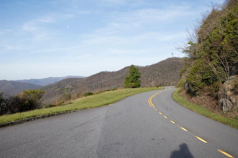 Highland Road with Asphalt, Tree, and Clouds HDRi Maps and Backplates