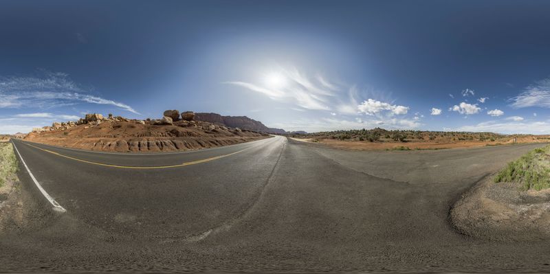 Highway 12 in Capitol Reef, Utah HDRi Maps and Backplates