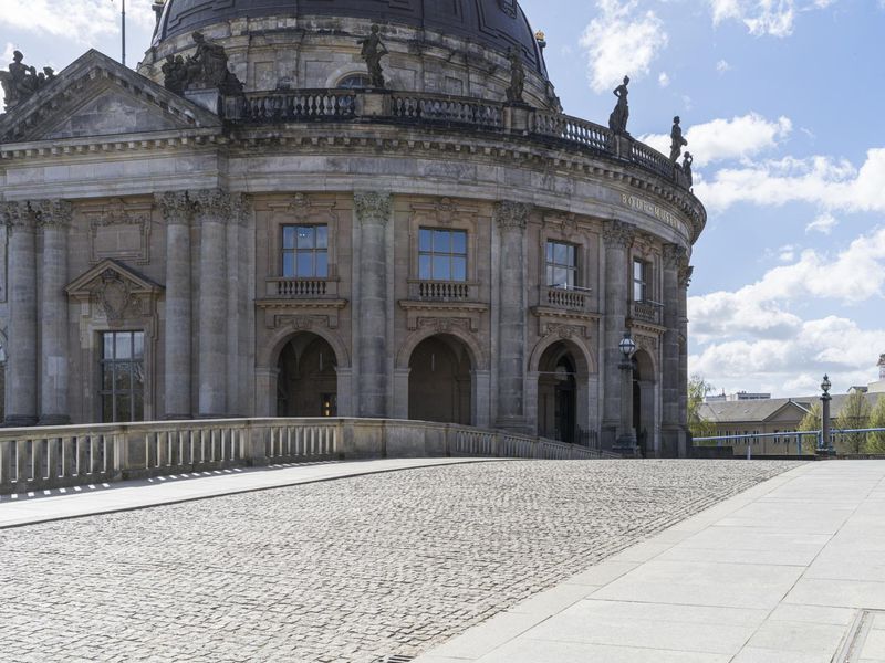 Historic Berlin: Road with Facades and Windows HDRi Maps and Backplates