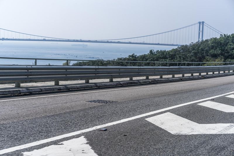 Road in Hong Kong Smooth Asphalt and Clear Sky HDRi Maps and Backplates