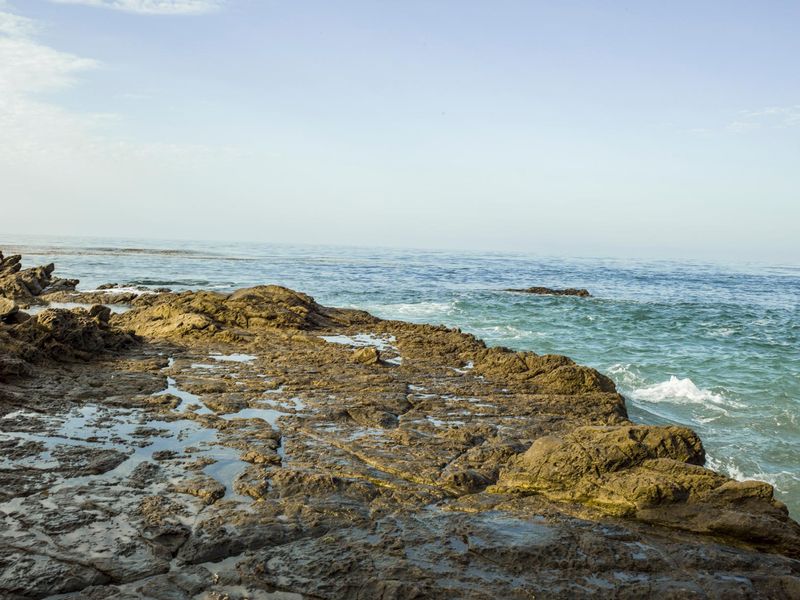 Coastal Landscape with Clear Sky and Open Space HDRi Maps and Backplates
