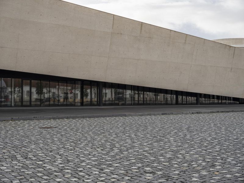 Lisbon: Europe Grey Facade Building Windows HDRi Maps and Backplates