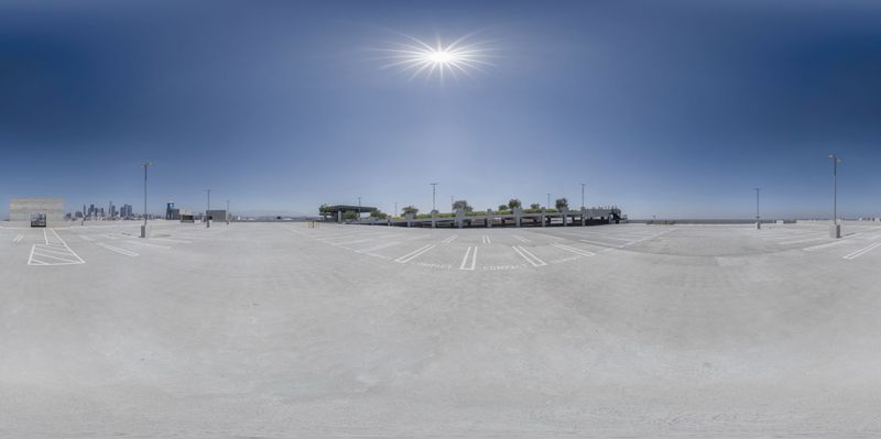 Los Angeles Parking Lot on a Sunny Day HDRi Maps and Backplates