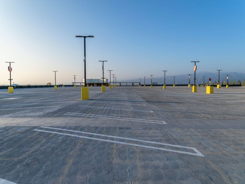 Los Angeles, USA Dawn Over Suburban Parking Lot HDRi Maps and Backplates