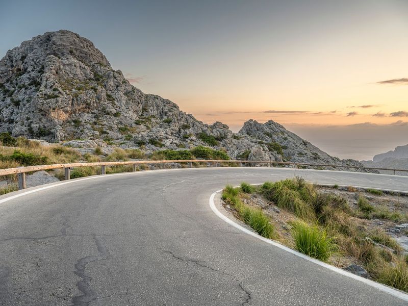 Majorca Spain Road at Dawn HDRi Maps and Backplates
