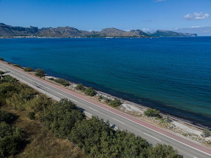 Aerial View of Mallorca Coastal Highway HDRi Maps and Backplates