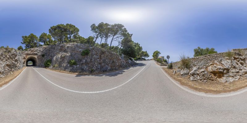 Mallorca, Spain: A Road Through a Beautiful Coastal Landscape HDRi Maps ...