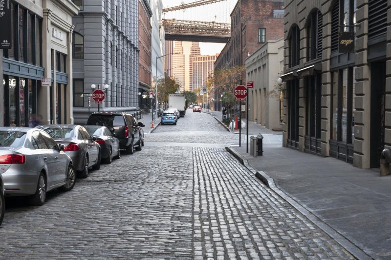 Picture of Manhattan Downtown Cityscape with Clear Sky - HDRi Maps and Backplates
