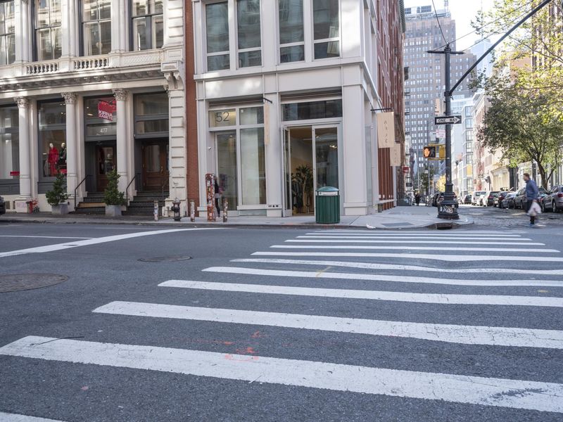 Manhattan Road: Crosswalk and Storefront HDRi Maps and Backplates