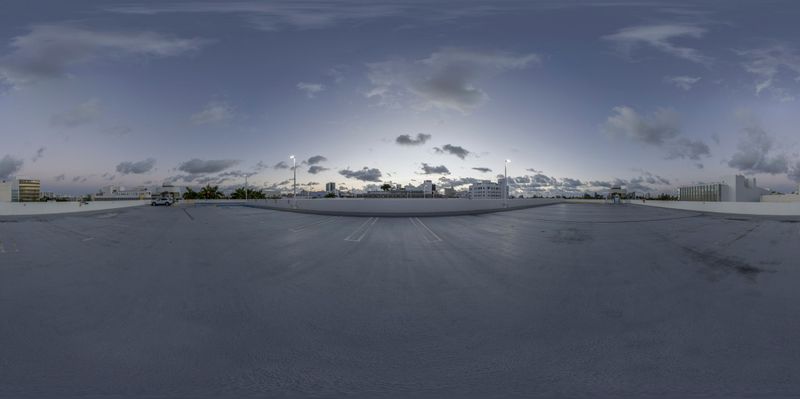 Miami Beach Empty Lot with Clear Sky and Sand HDRi Maps and Backplates