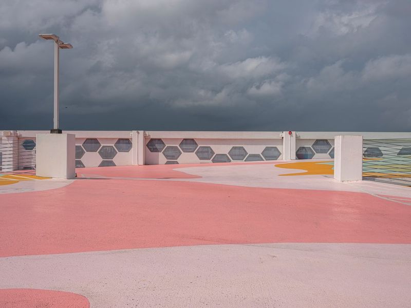 Miami Beach Parking Lot with Ocean View - HDRi Maps and Backplates