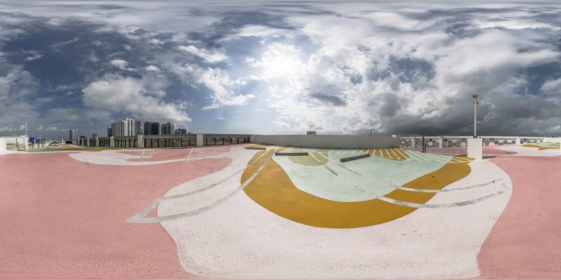 Miami Beach Urban Art District: Skateboard Ramp HDRi Maps and Backplates