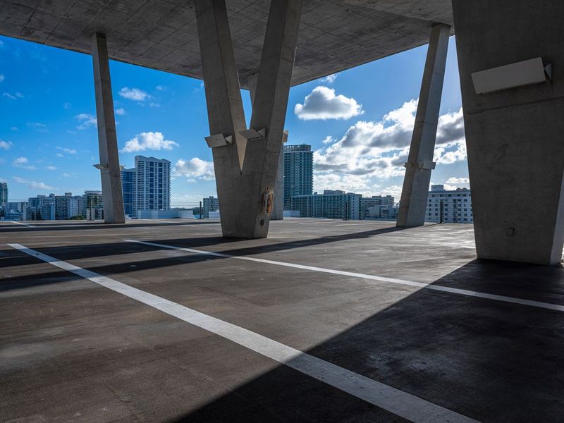 Urban Cityscape of Miami Beach with Clouds HDRi Maps and Backplates