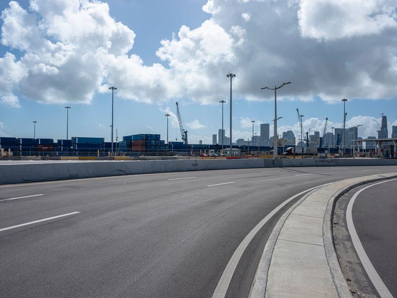 Miami, Florida: Empty Road, City Buildings and Clouds HDRi Maps and ...